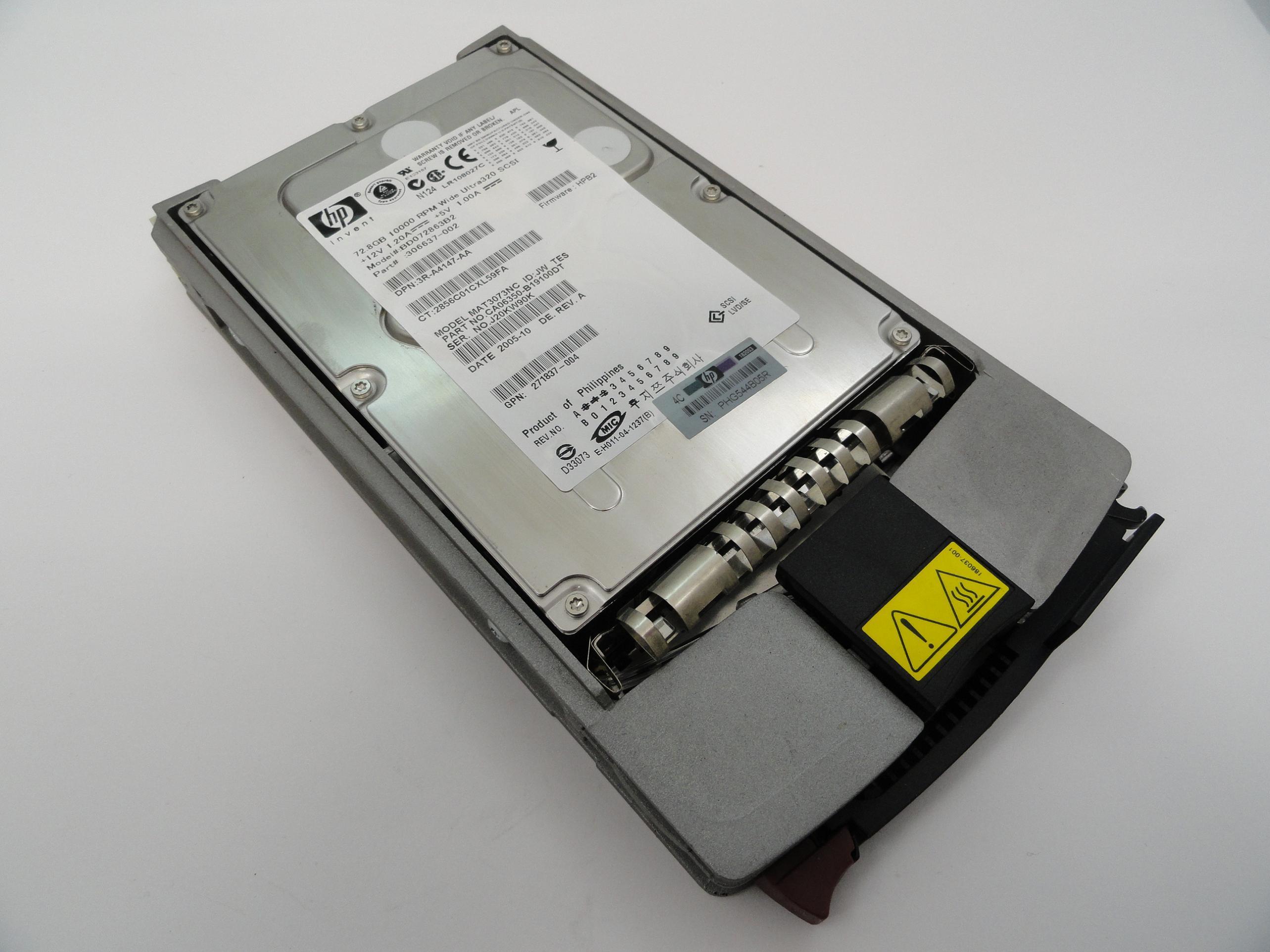 PR22805_CA06350-B19100DT_Fujitsu HP 72.8GB SCSI 80 Pin 10Krpm 3.5in HDD - Image4
