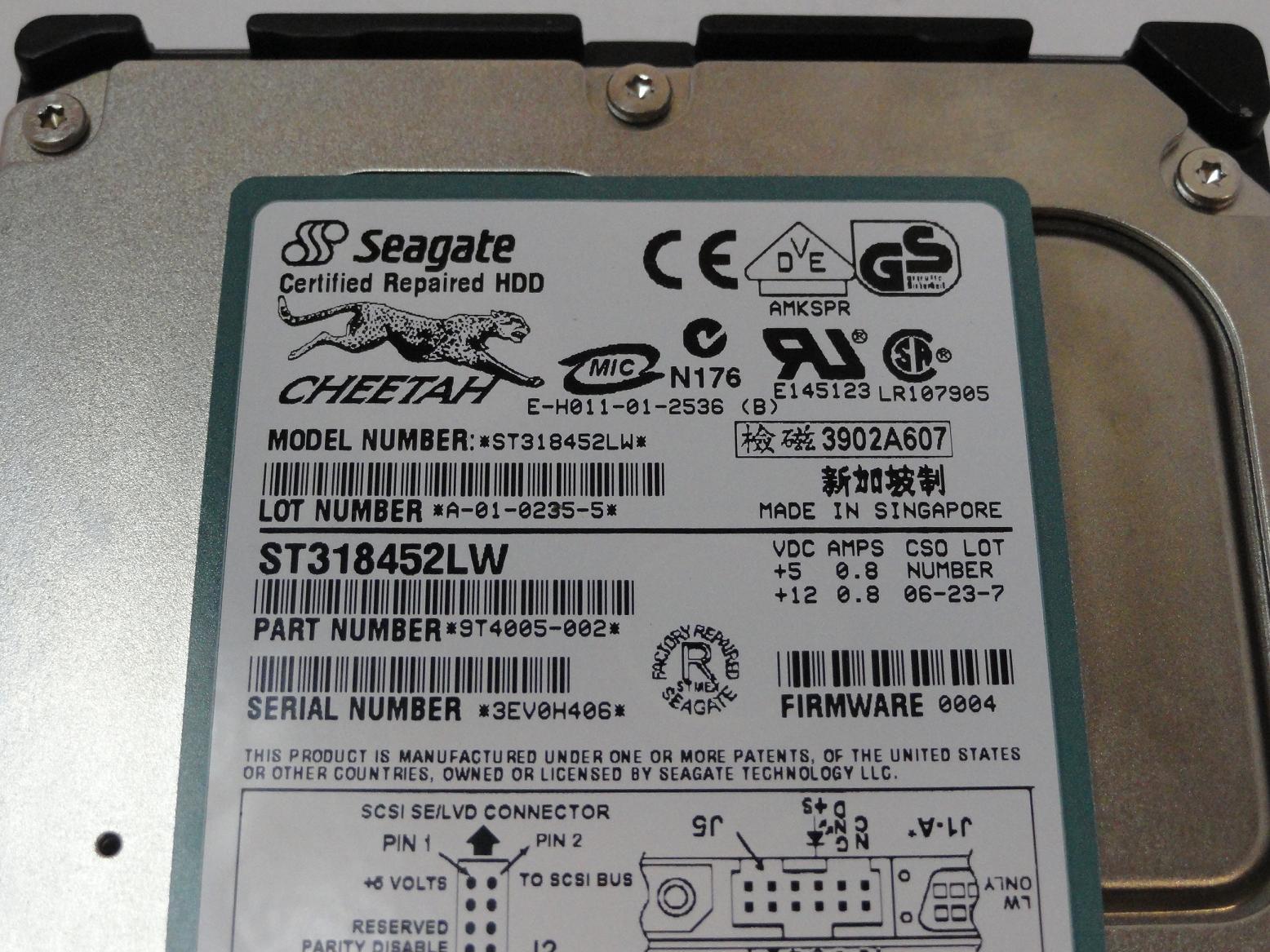 PR24316_9T4005-002_Seagate 18.4GB SCSI 68 Pin 15Krpm 3.5in Recert HDD - Image3