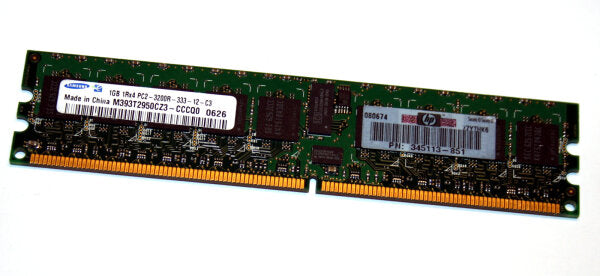 Samsung HP 1GB PC2-3200 DDR2-400MHz 240-Pin DIMM ( M393T2950CZP-CCCQ0 345113-051 ) REF