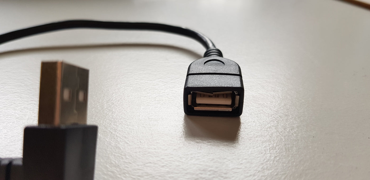 Sinforcon USB angled AM to USB AF serial connector cable (CAB0006)