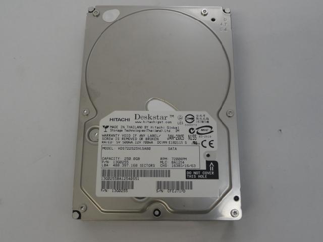PR10372_13G0255_Hitachi 250GB SATA 7200rpm 3.5in HDD - Image3