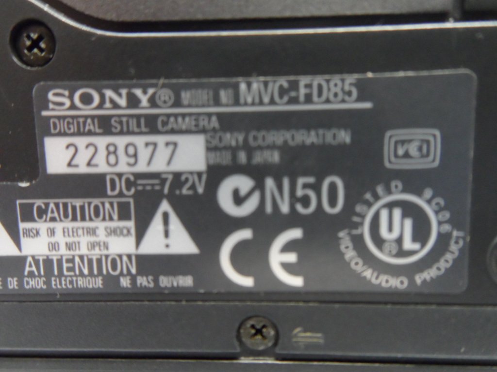 Sony Mavica 1.3Mega Pixels Digital Camera ( MVC-FD85   Sony USED )