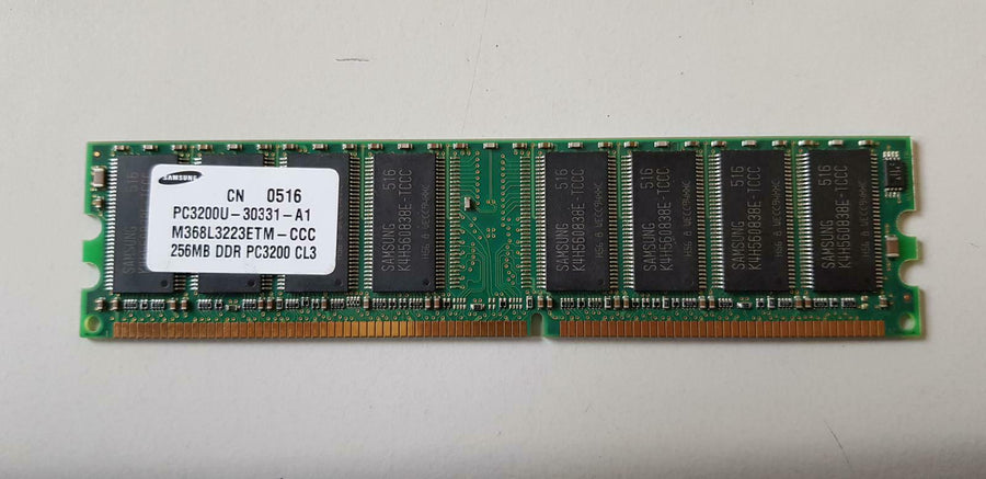 Samsung / HP 256MB PC3200 DDR-400MHz Non-ECC Unbuffered CL3 184-Pin DIMM Memory Module (M368L3223ETM-CCC / 326667-041)