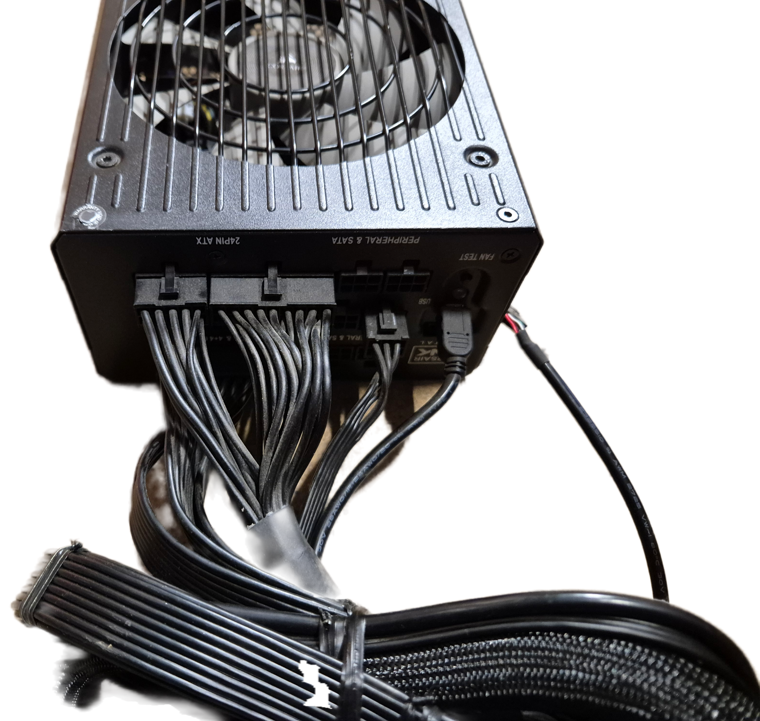 Corsair RM1000i 1000W Fully Modular PSU + Cables ( CP-9020084 75-010837 RPS0010 ) USED