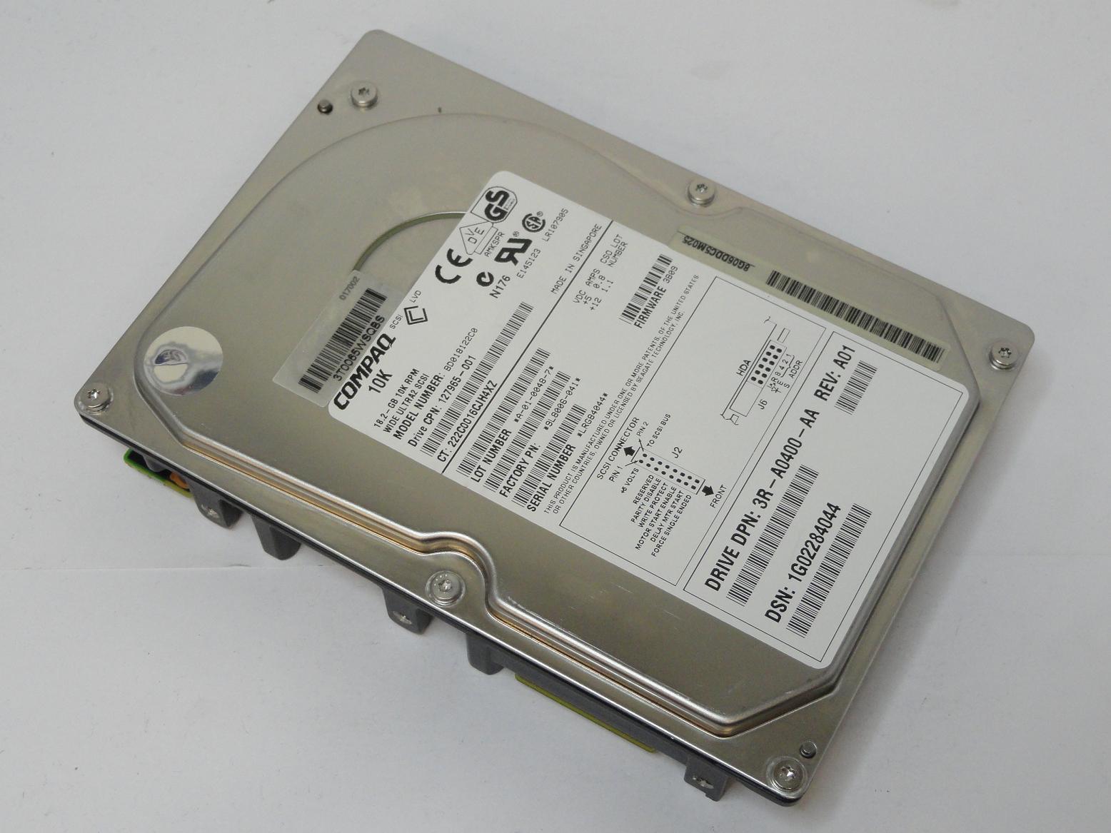 9L8006-041 - Seagate Compaq 18.2GB SCSI 80 Pin 10Krpm 3.5in HDD - Refurbished