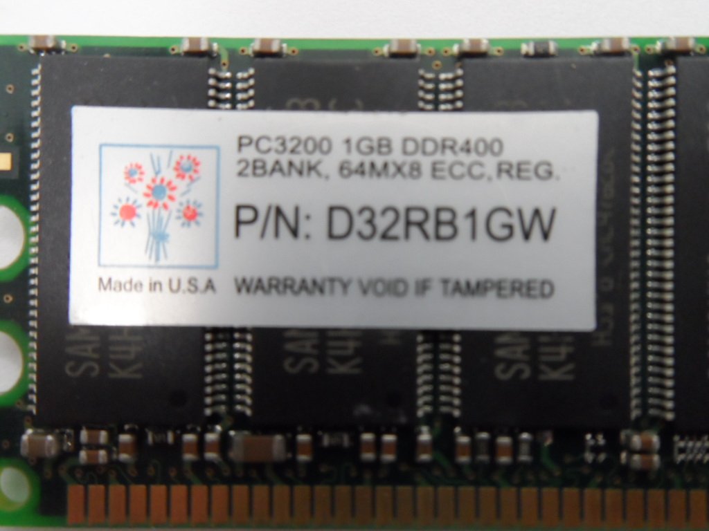 PR19588_D32RB1GW_Super Talent 1GB DDR400 2Bank 64MX8 ECC Memory - Image3