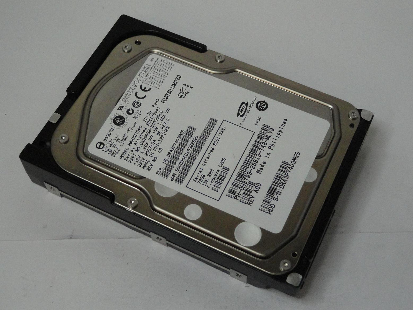 CA06698-B40300LD - Fujitsu Dell 73GB SAS 15Krpm 3.5in HDD - Refurbished