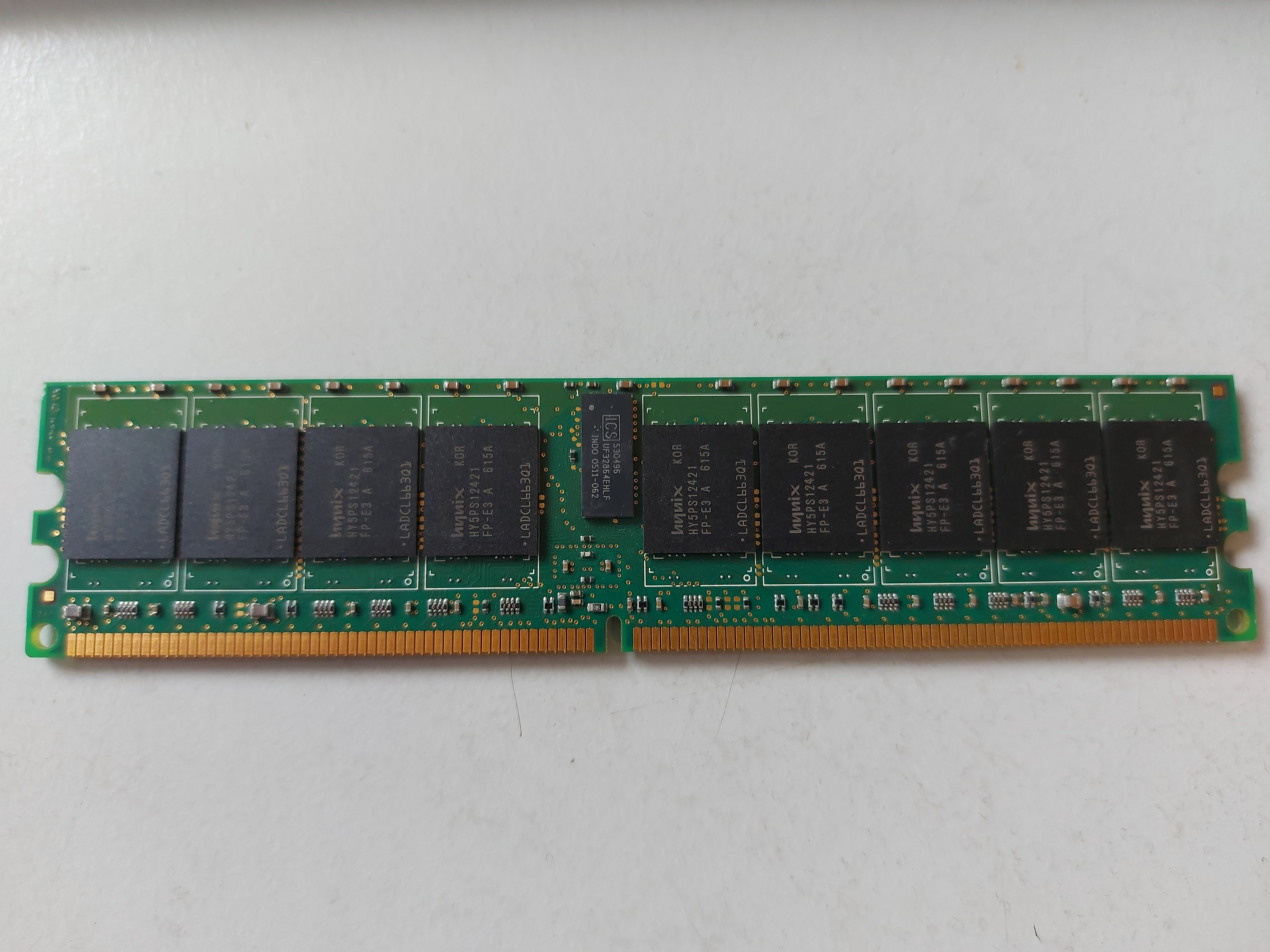 Hynix 1GB PC2-3200 DDR2-400MHz ECC Reg CL3 240-Pin DIMM ( HYMP512R724-E3 ) REF