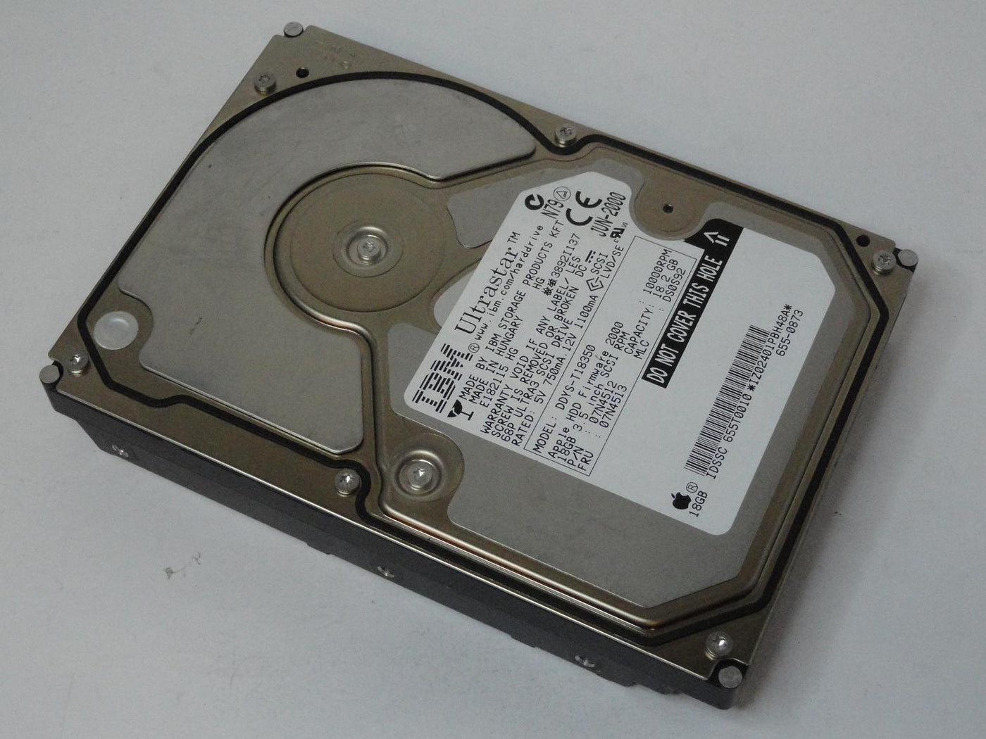 07N4512 - IBM Apple 18.2GB SCSI 68 Pin 10Krpm 3.5in HDD - Refurbished