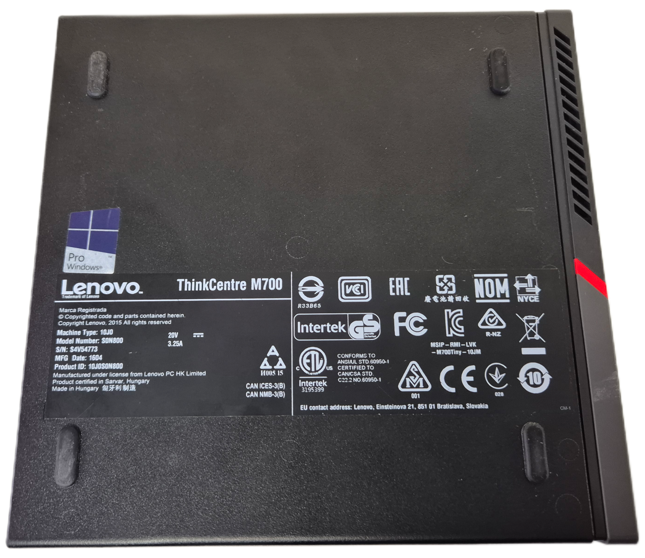 Lenovo ThinkCentre M700 128GB SSD 8GB RAM i5-6500T 2.5GHz NO OS ( 10J0-S0N800 ) USED