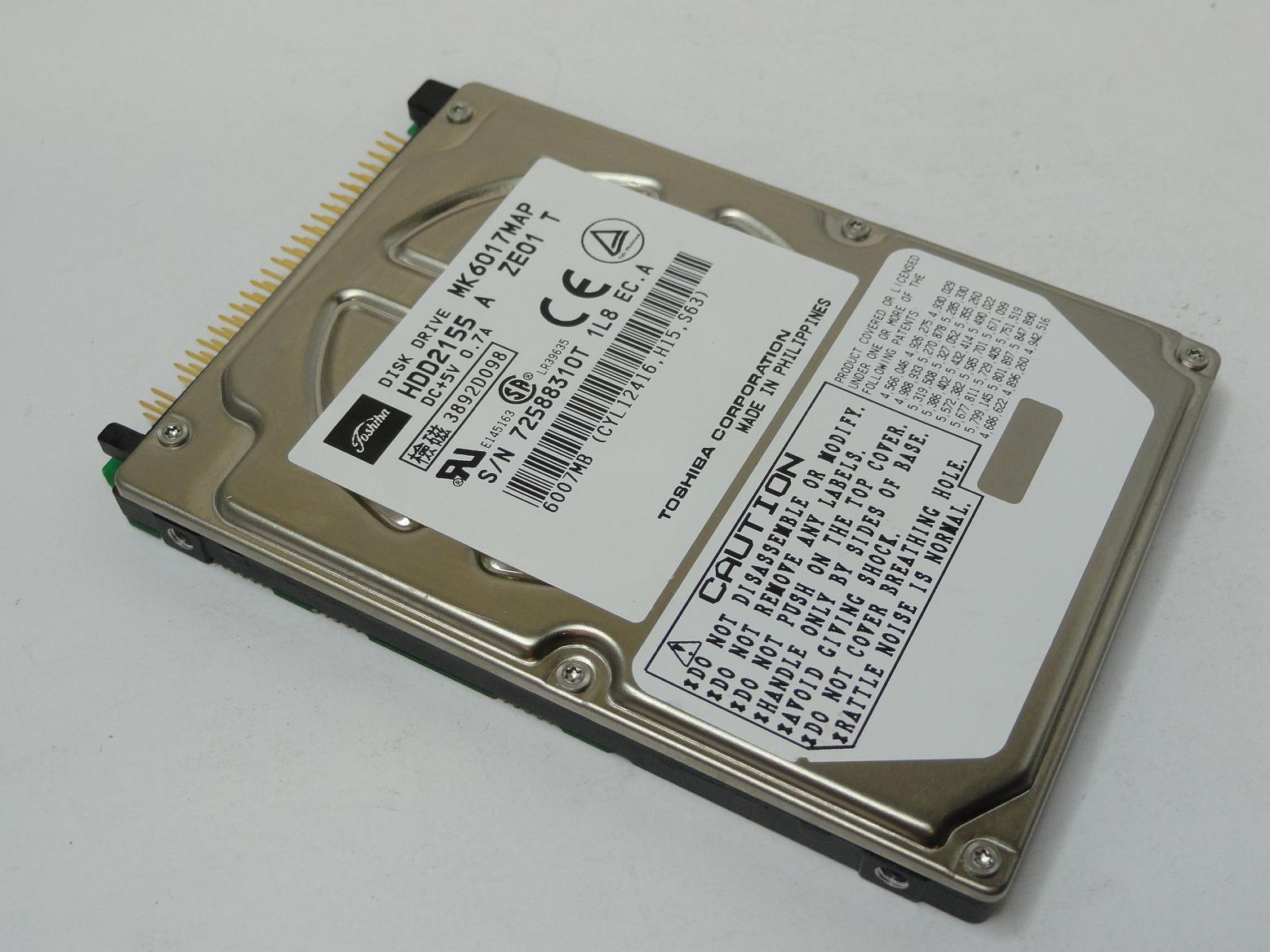 HDD2155 - Toshiba 6GB IDE 4200rpm 2.5in HDD - USED