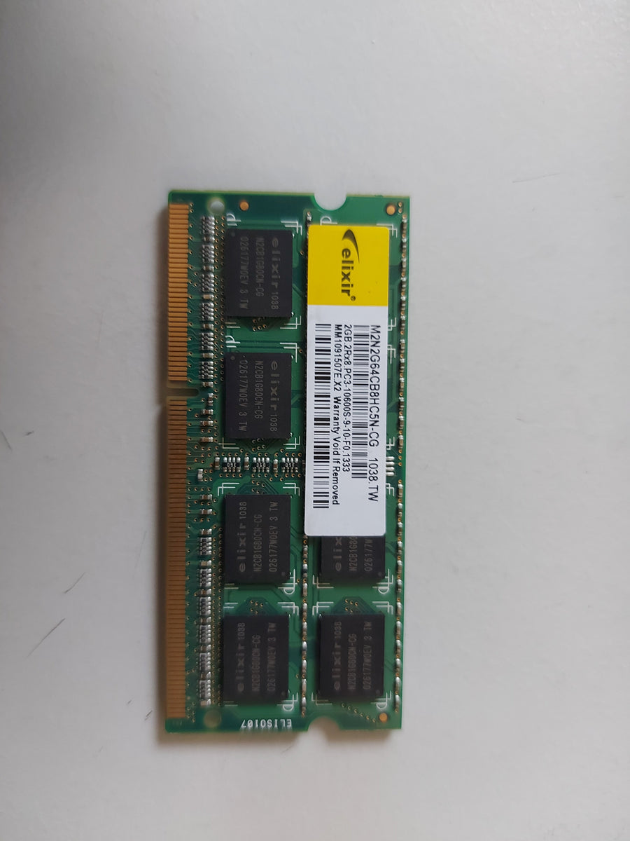 Elixir 2GB PC3-10600 DDR3 nonECC Unbuffered CL9 204P SoDimm M2N2G64CB8HC5N-CG