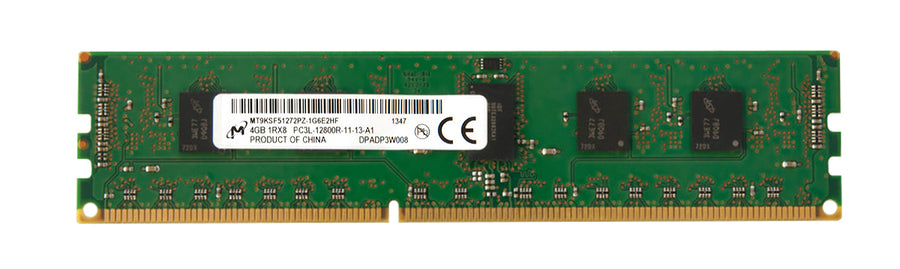 Micron 4GB PC3-12800 DDR3-1600MHz ECC Registered CL11 240-Pin DIMM ( MT9KSF51272PZ-1G6E2HF ) REF
