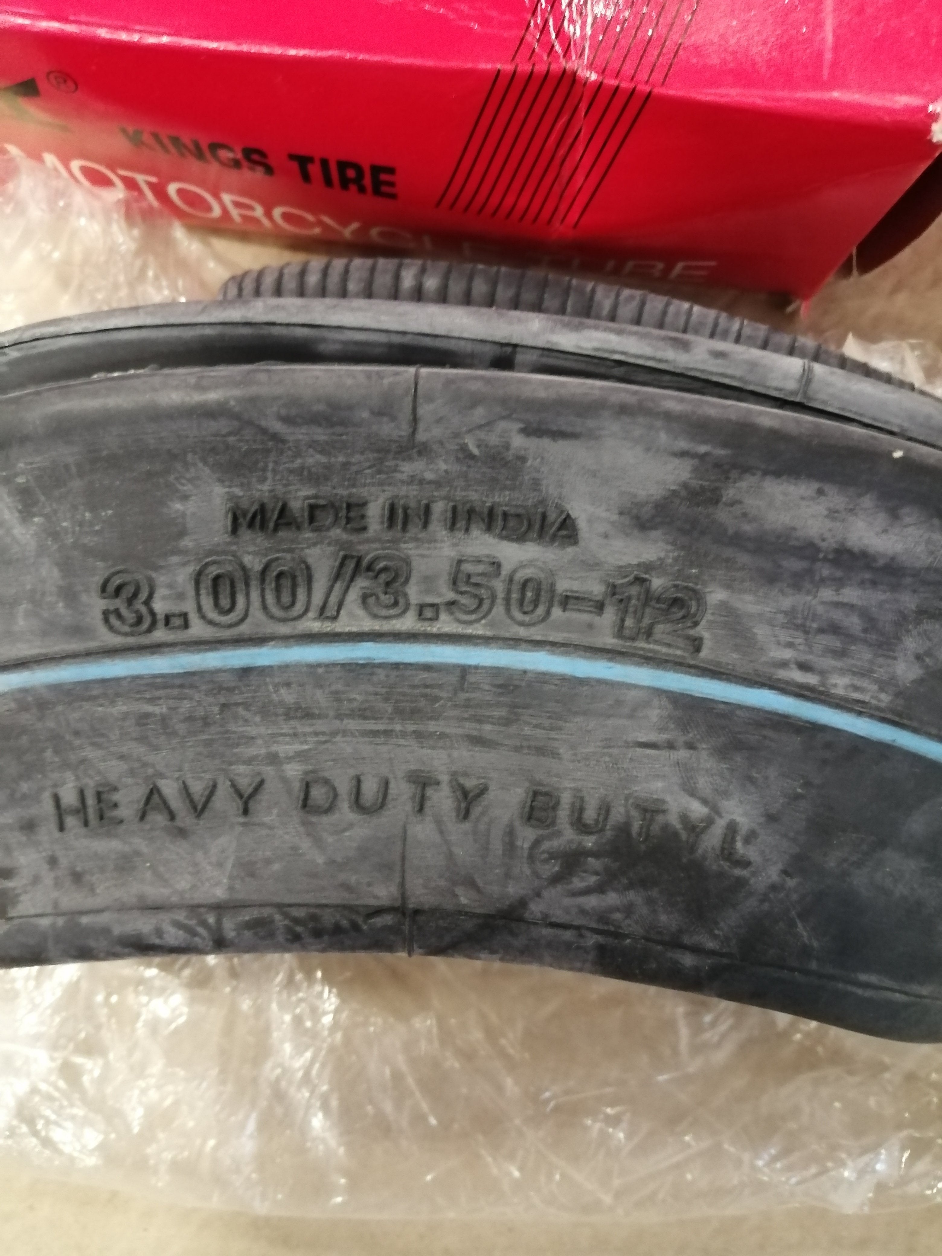 KINGS TYRE MOTORCYCLE INNERTUBE 3.00/3.50-12 KINGS BUTY TR4 (500040 NEW )
