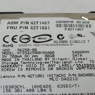 PR24023_0A54881_Hitachi Lenovo 80GB SATA 5400rpm 2.5in HDD - Image3