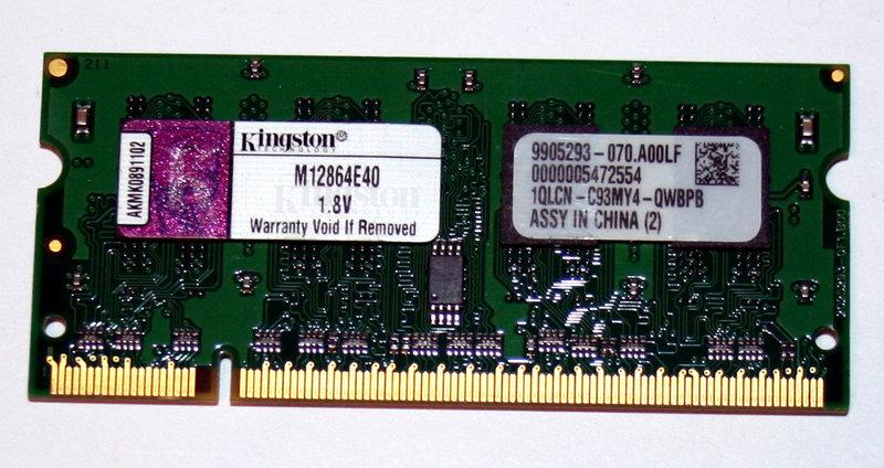 Kingston 1GB DDR2 RAM PC2-4200S 533MHz Laptop-Memory (M12864E40 9905293-070 REFURBISHED)