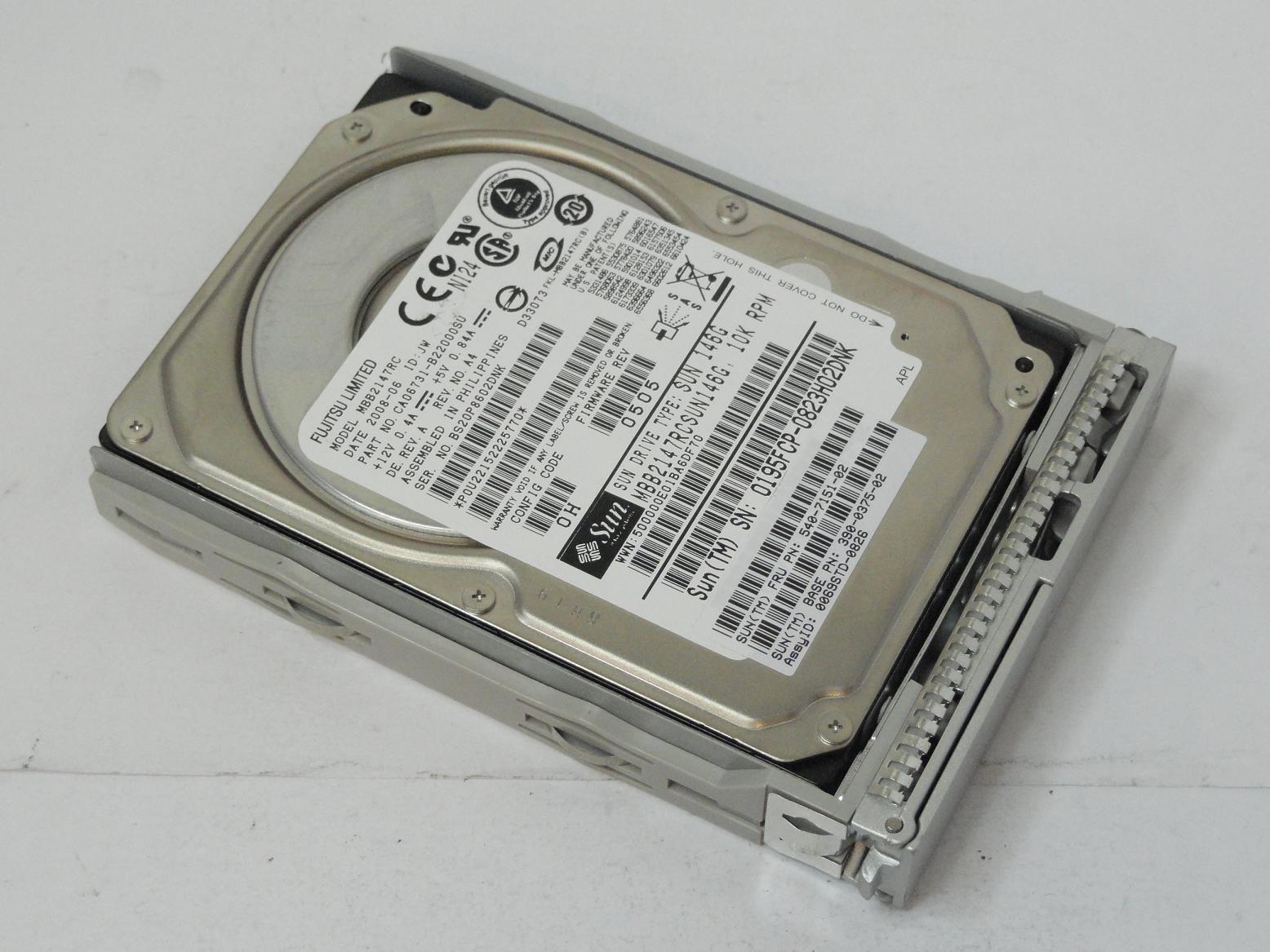 CA06731-B22000SU - Fujitsu Sun 146GB SAS 10Krpm 2.5in HDD in Caddy - Refurbished