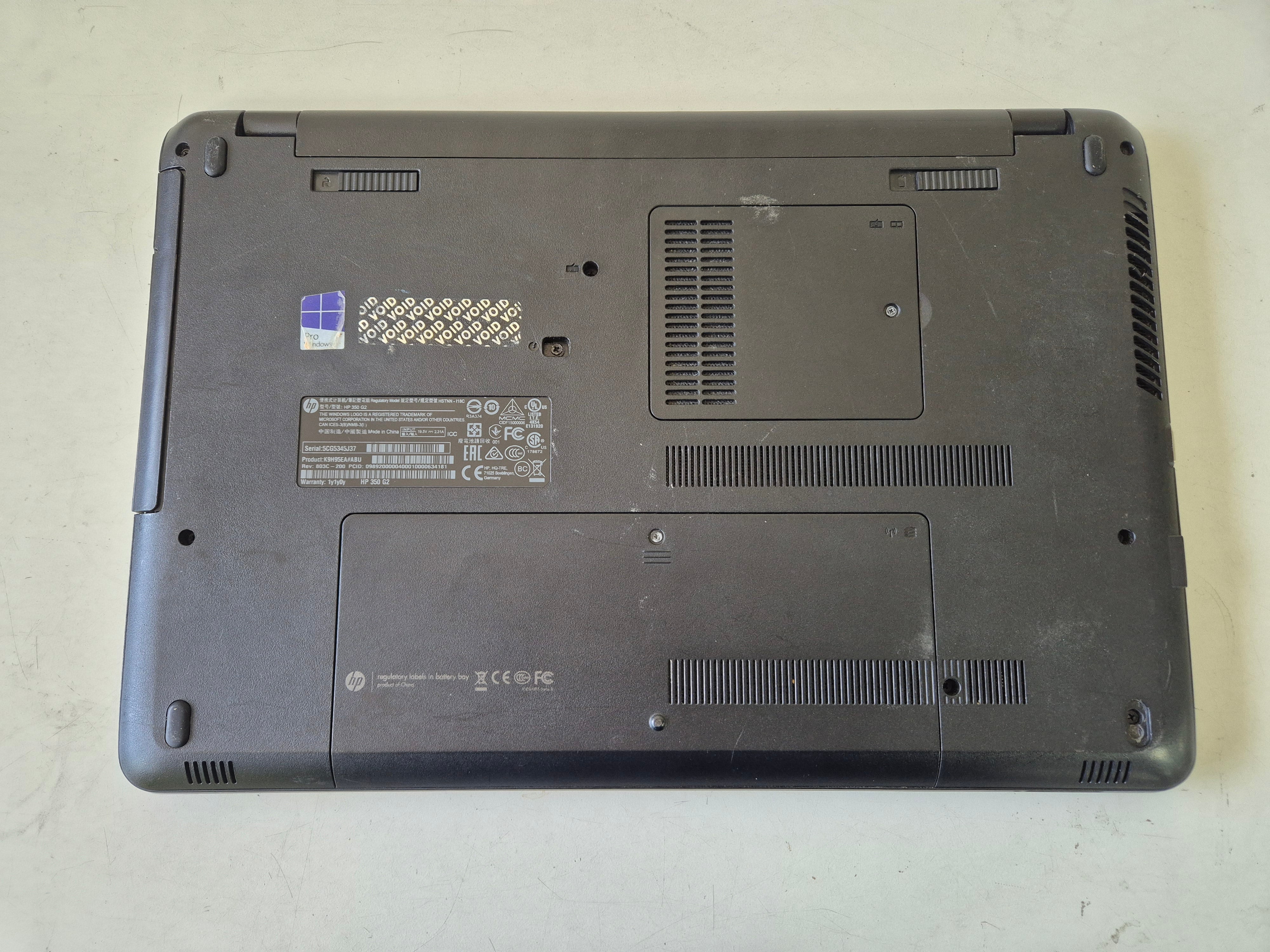 HP 350 G2 i3 4GB RAM NO HDD NO OS Battery Unknown 15.6" ( K9H95EA#ABU ) SPR