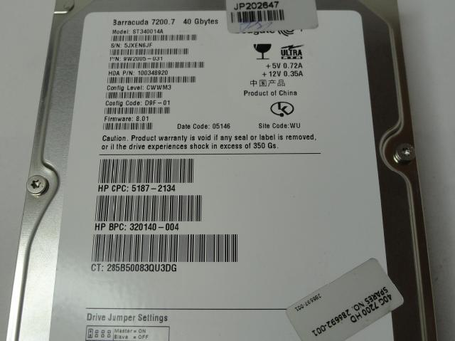 PR22335_9W2005-031_Seagate HP 40GB IDE 7200rpm 3.5in HDD - Image3
