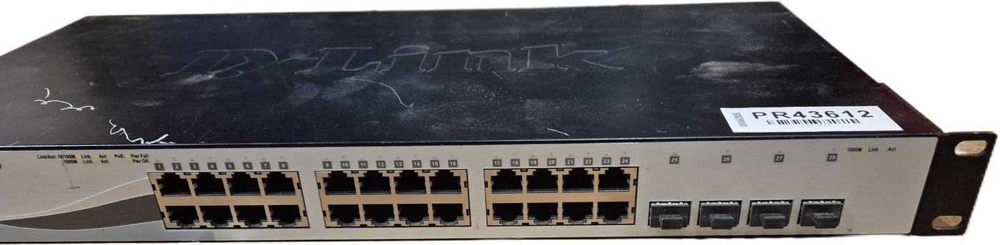 D-Link 28-Port Gigabit Poe Smart Managed Switch with 4 Combo Ports ( DGS-1210-28P ) USED