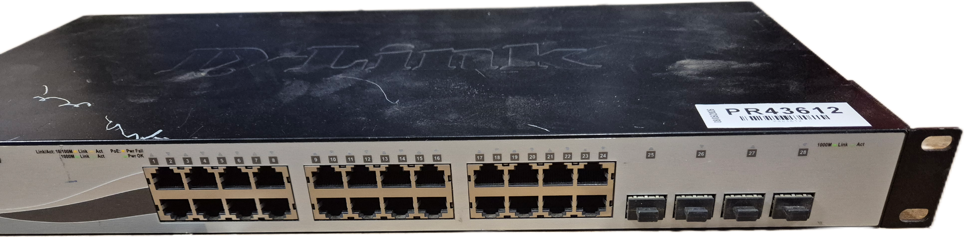 D-Link 28-Port Gigabit Poe Smart Managed Switch with 4 Combo Ports ( DGS-1210-28P ) USED