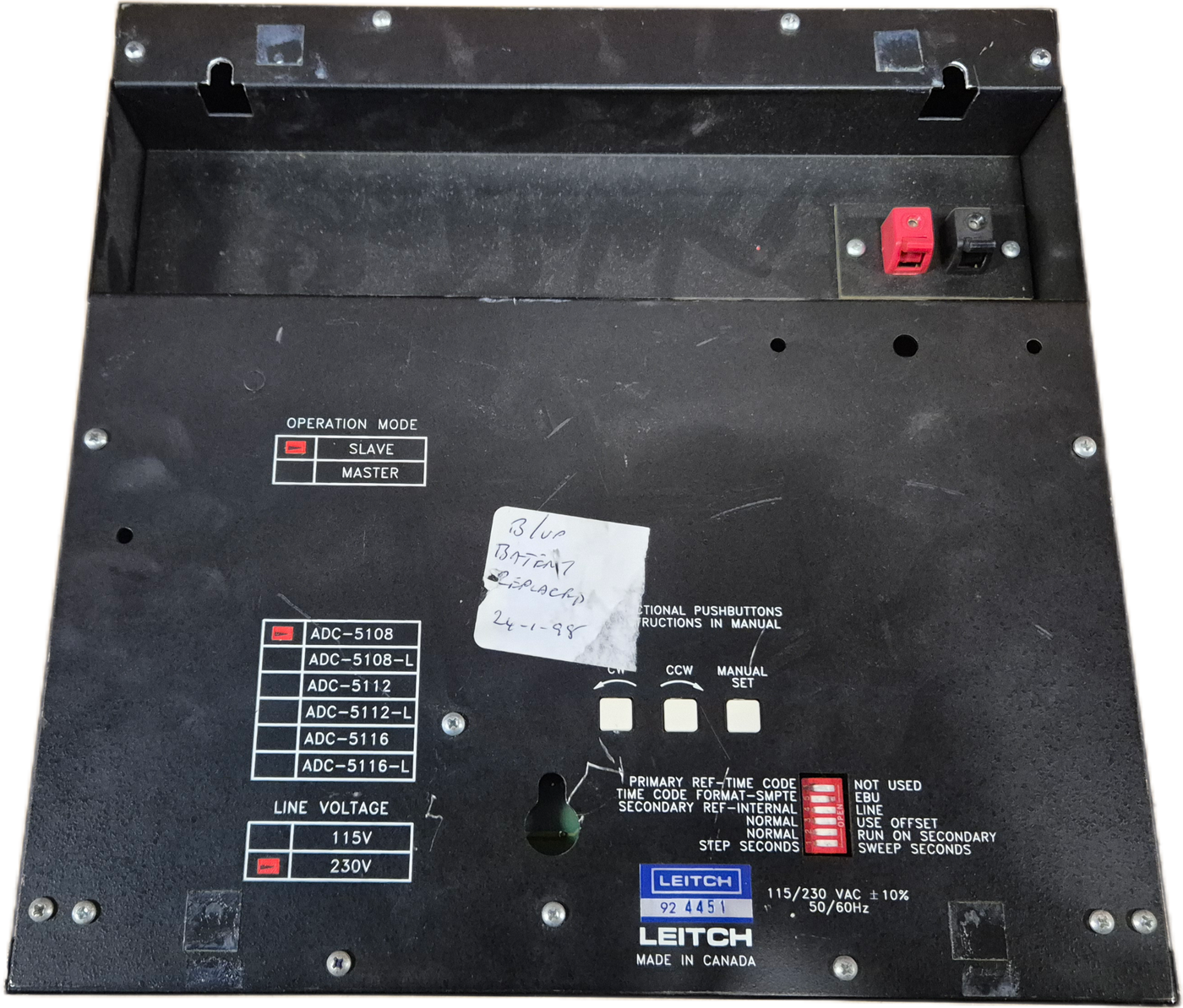 Leitch ADC-5108 Slave Analog Clock 230V Line Voltage ( ADC5108 ) USED