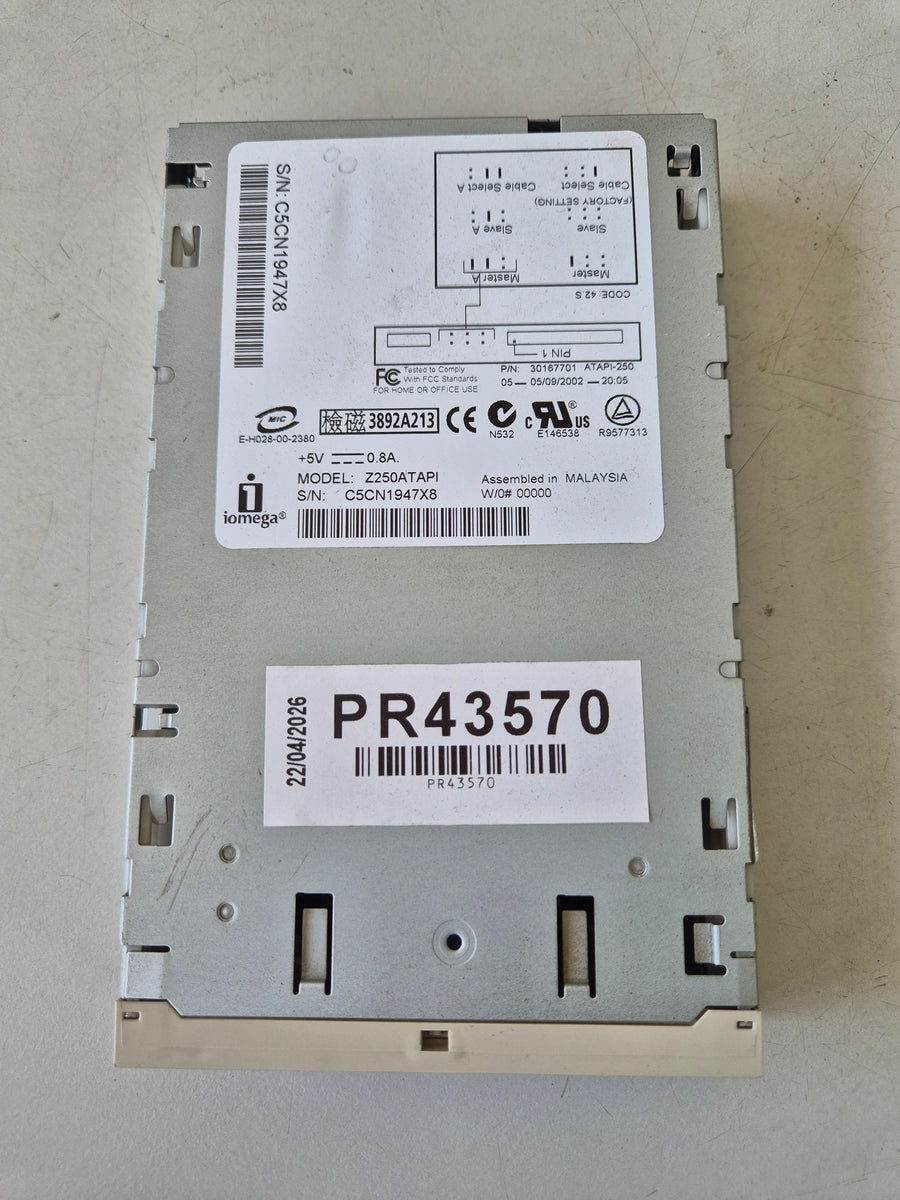 Iomega 250MB Internal IDE Zip Drive ( Z250ATAPI ) USED