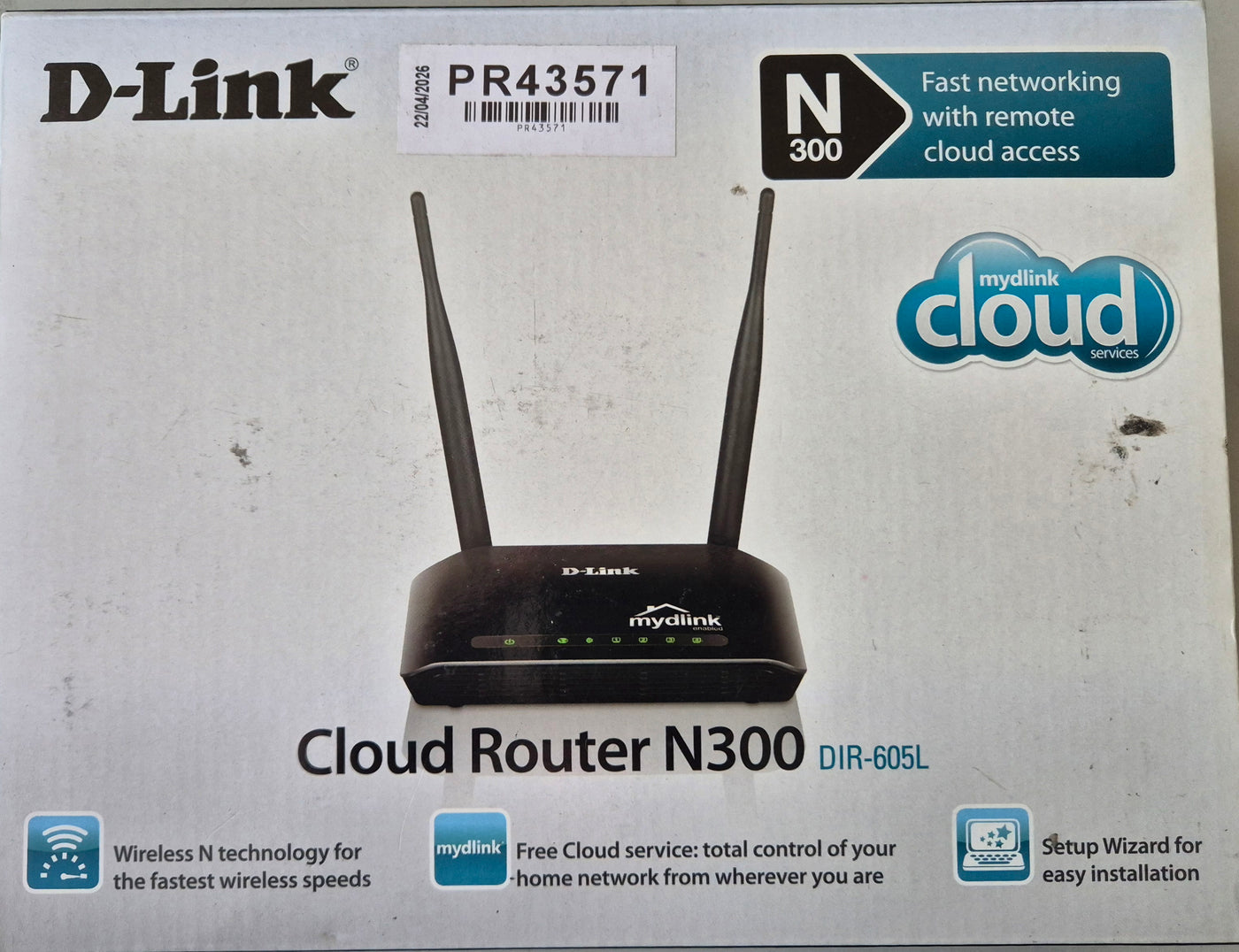 D-Link Wireless Cloud Router N300 ( DIR-605L ) USED