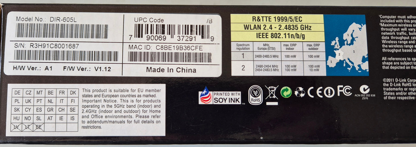 D-Link Wireless Cloud Router N300 ( DIR-605L ) USED