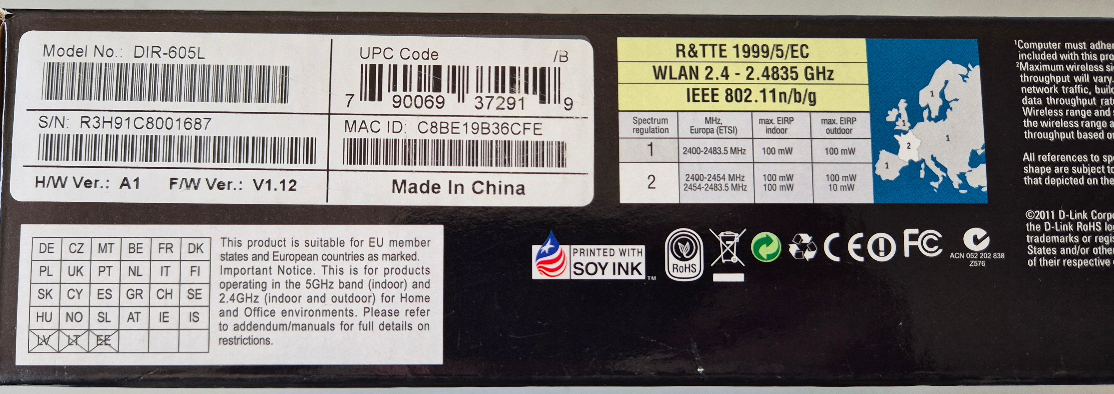 D-Link Wireless Cloud Router N300 ( DIR-605L ) USED
