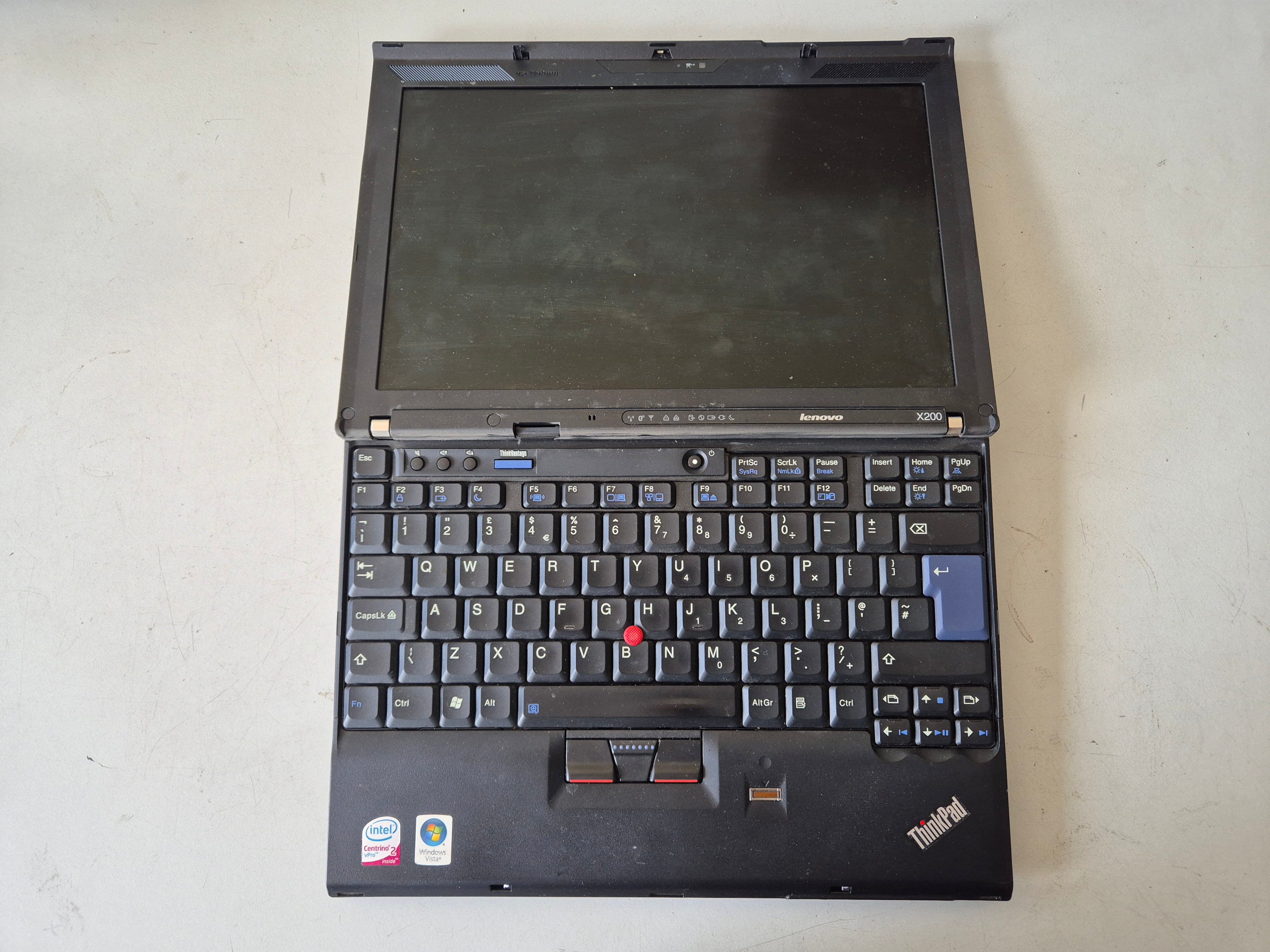 Lenovo Thinkpad X200 NO HDD 4GB RAM Intel Core 2 Duo P8400 2.26GHz NO OS SPR