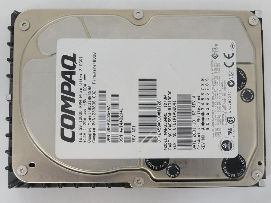 PR14494_CA05904-B10100DC_Compaq Dell 18.2Gb SCSI 80 Pin 10Krpm 3.5in HDD - Image2