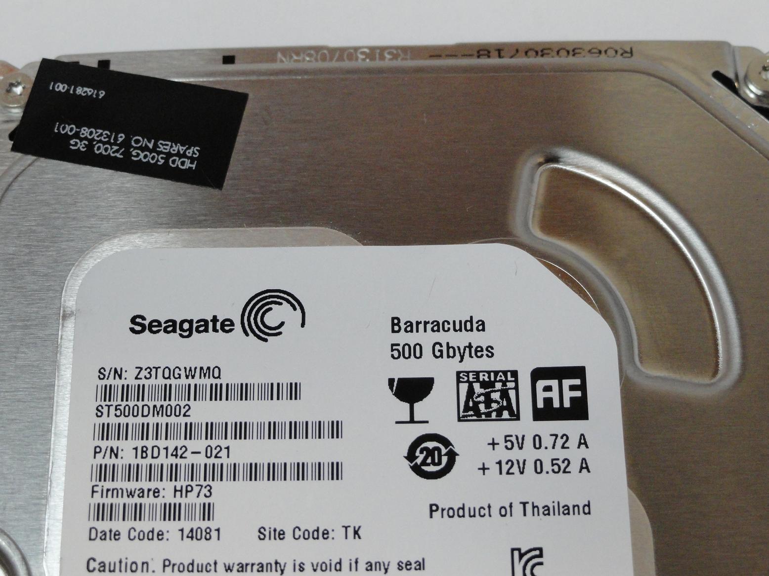 PR24204_1BD142-021_Seagate HP 500GB SATA 7200rpm 3.5in HDD - Image4