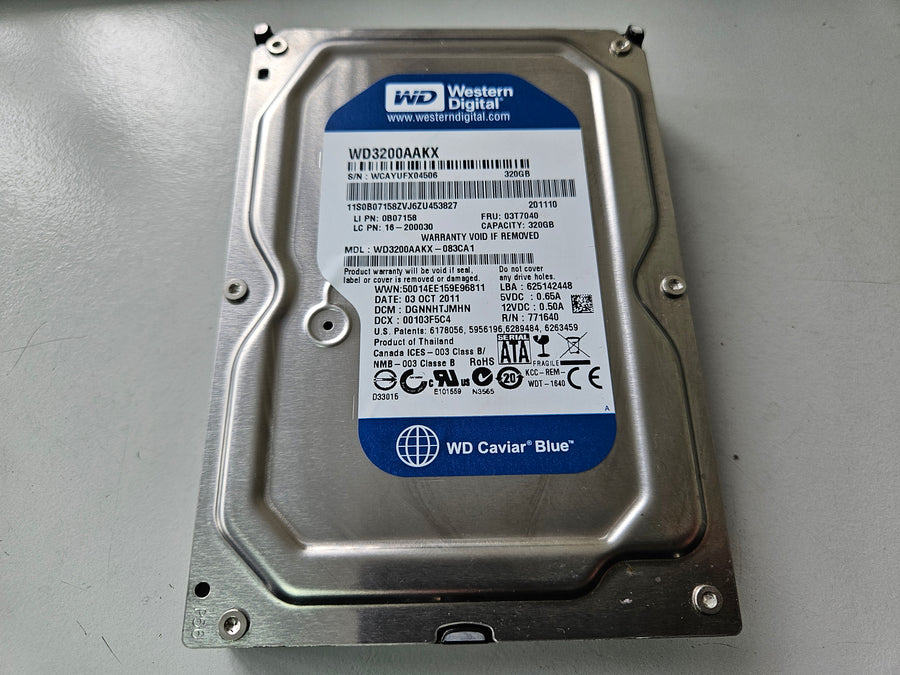 Western Digital Lenovo 320GB 7200RPM SATA 3.5in HDD ( WD3200AAKX-083CA1 03T7040 0B07158 16-200030 ) REF