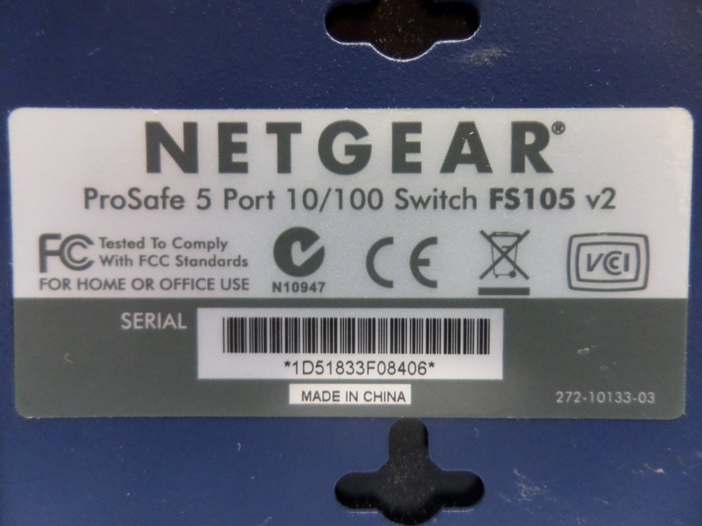 Netgear Prosafe 5 Port Fast Ethernet Switch ( FS105V2 FS105    Netgear )
