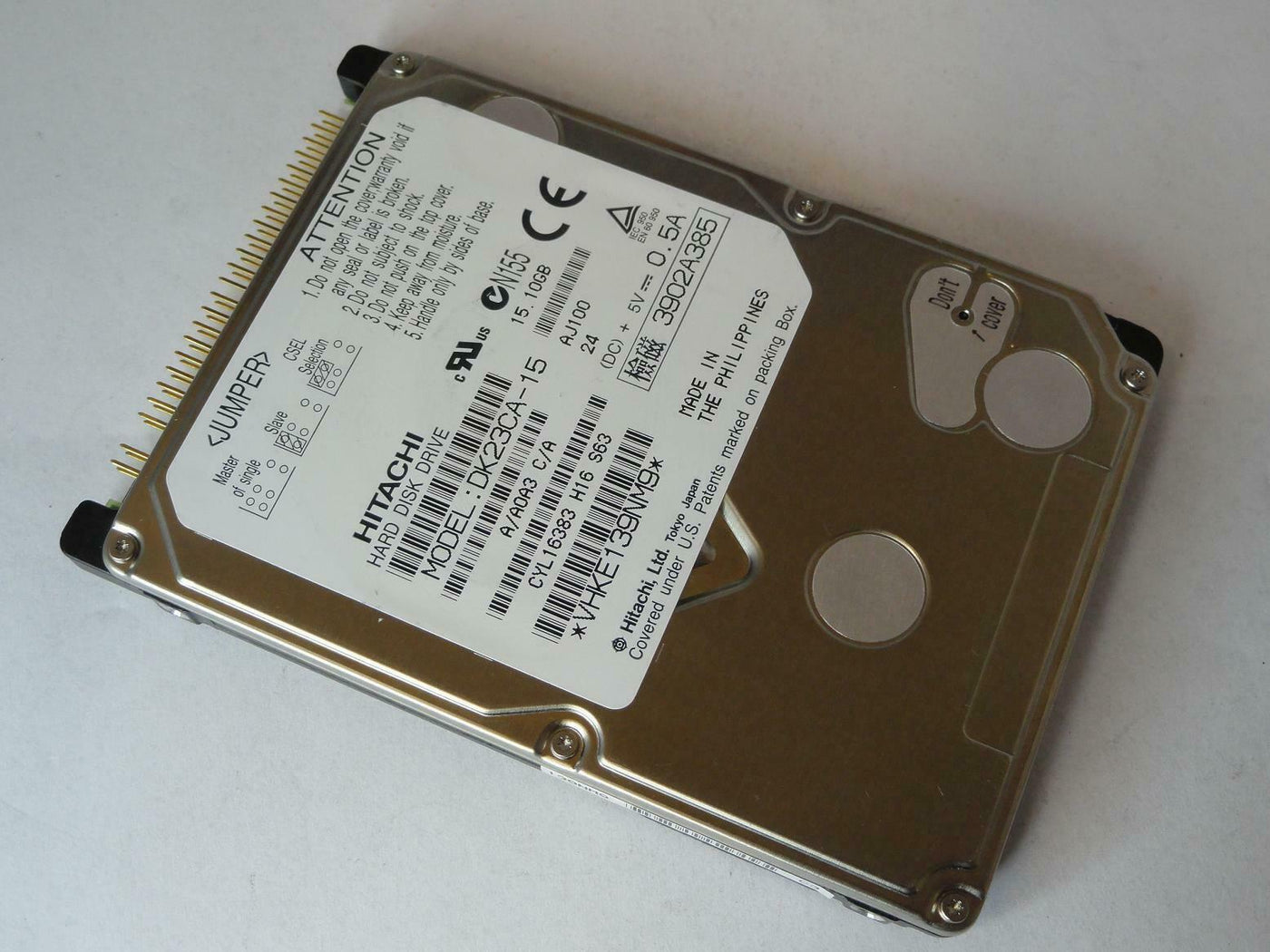 Hitachi 15GB IDE 4200rpm 2.5in HDD ( DK23CA-15 ) REF