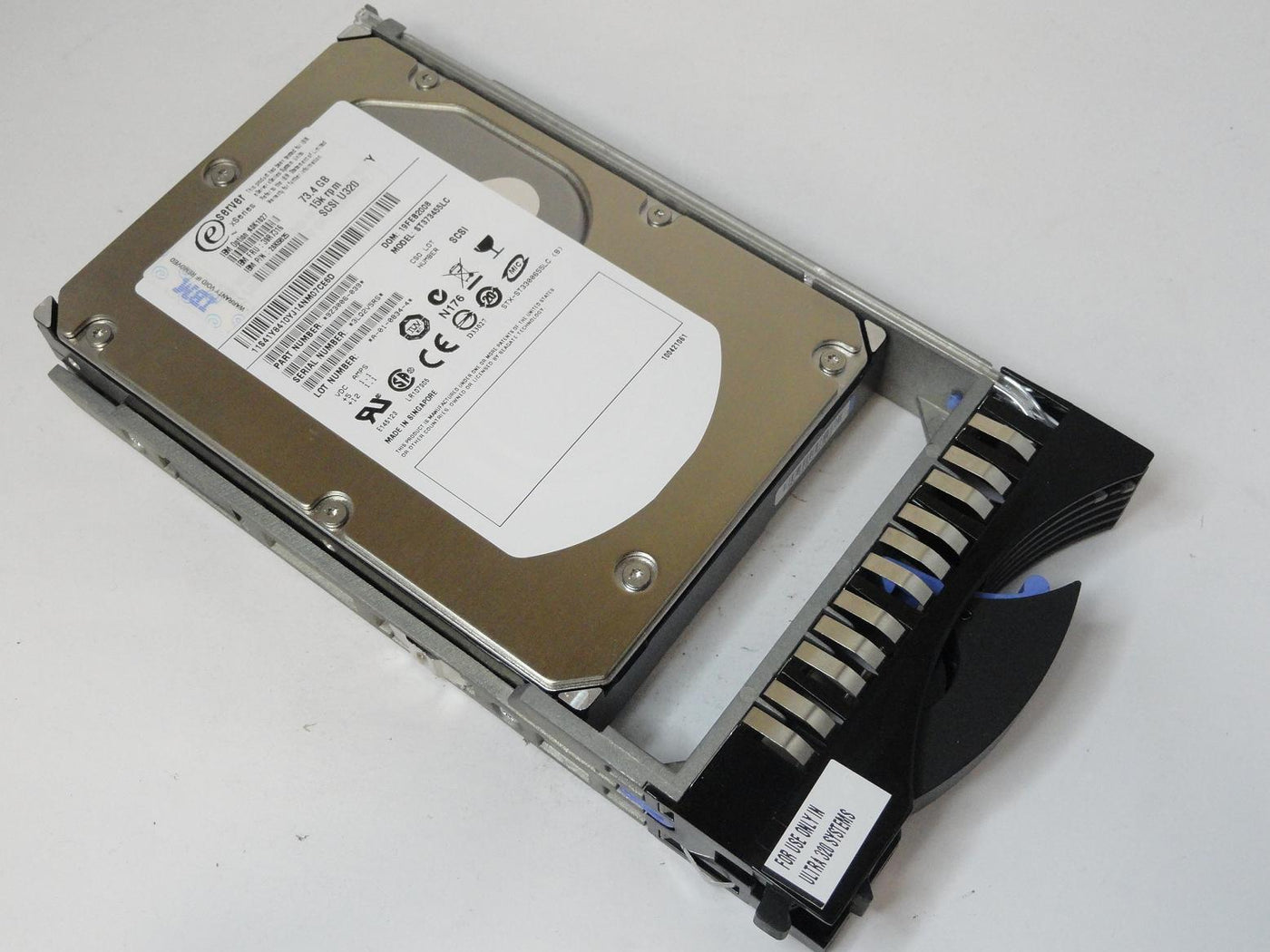 Seagate IBM 73.4GB SCSI 80 Pin 15Krpm 3.5in HDD in Caddy ( ST373455LC 9Z3006-039 26K5825 39R7316 40K1027 ) USED