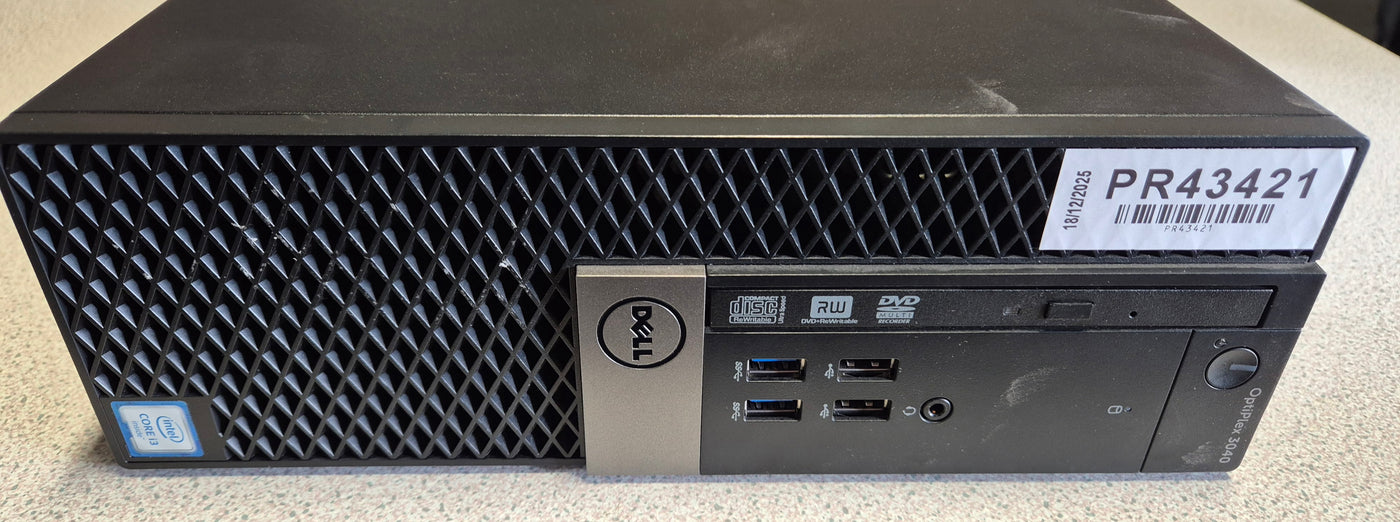 Dell Optiplex 3040 SFF 500GB HDD 4GB RAM i3-6100 3.7GHz Win10 PC ( D11S001 ) USED