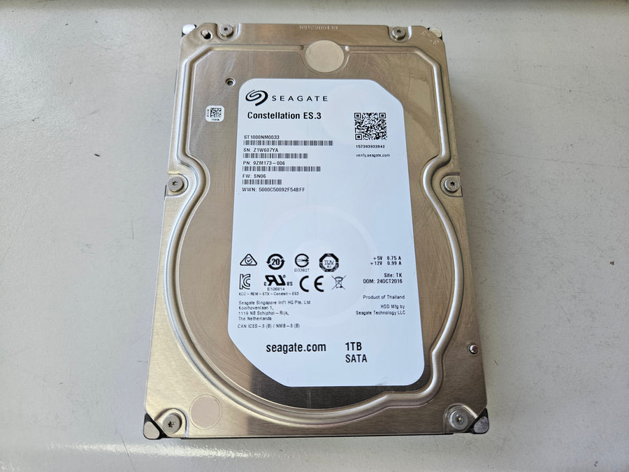 Seagate Constellation 1TB 7200RPM SATA 3.5in HDD ( ST1000NM0033 9ZM173-006 ) REF