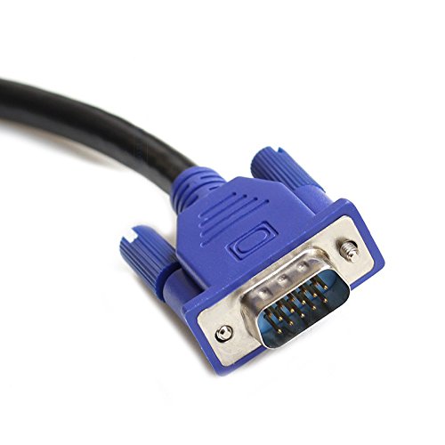 2-PACK Generic 15-Pin 1.5m Male to Male VGA Cable ( 089G 725LAA 2A ) NEW