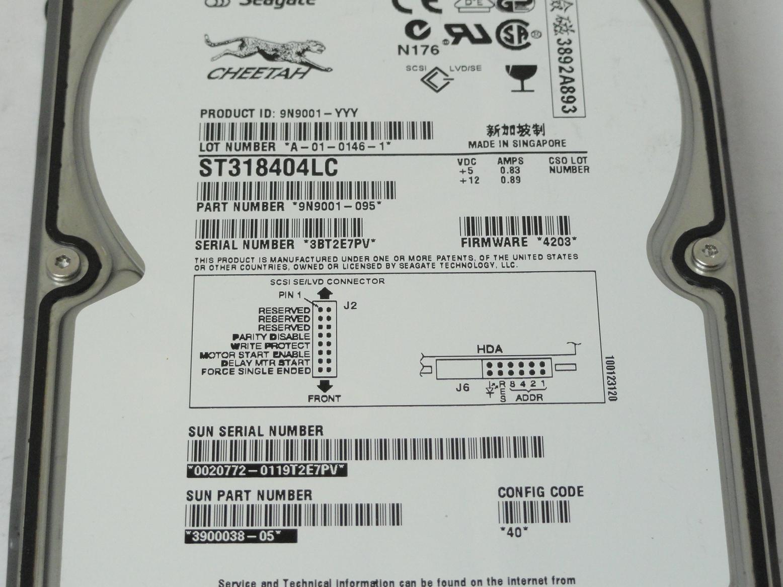 PR11305_9N9001-095_Seagate Sun 18.4GB SCSI 80 Pin 3.5in HDD - Image4