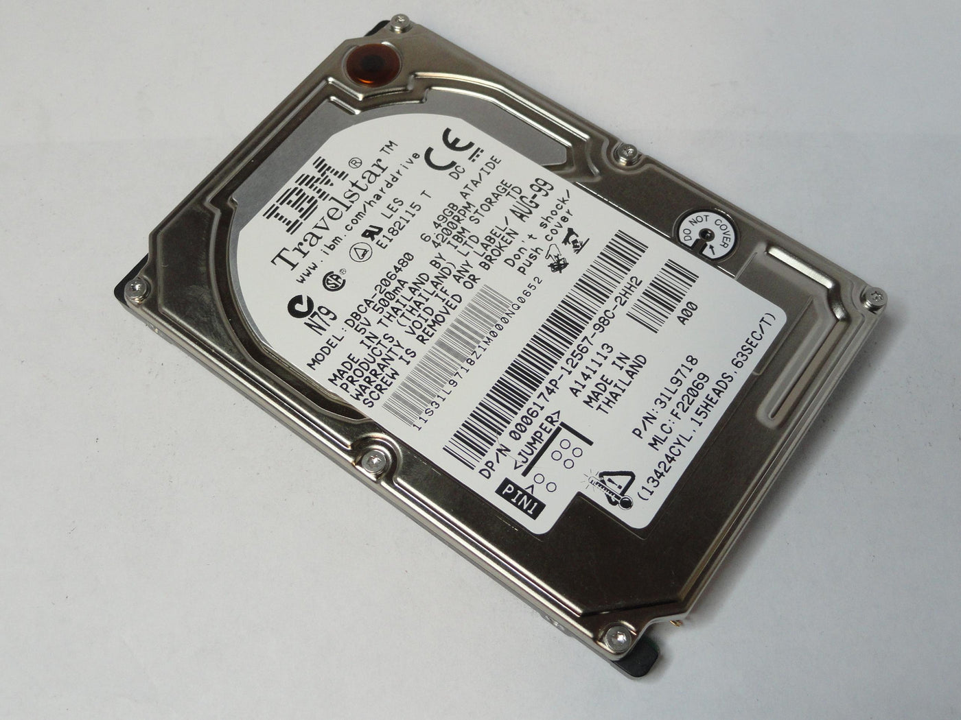 IBM Dell 6.4Gb IDE 4200rpm 2.5in HDD ( 31L9718 DBCA-206480 6174P 0006174P ) REF