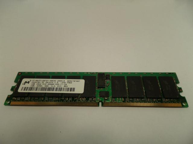MT18HTF12872Y-40EA2 - Micron 1GB 240p PC2-3200 CL3 18c 128x4 Registered ECC DDR2-400 DIMM - Refurbished