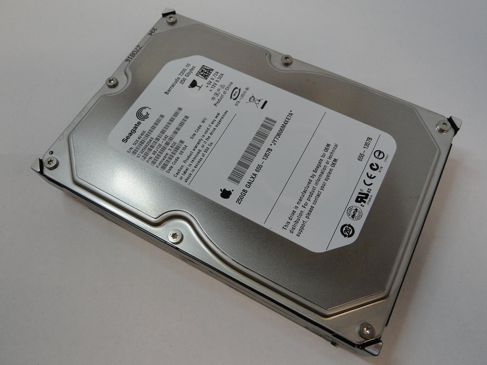 9BJ13E-042 - Seagate Apple 250GB SATA 7200rpm 3.5in HDD - Refurbished