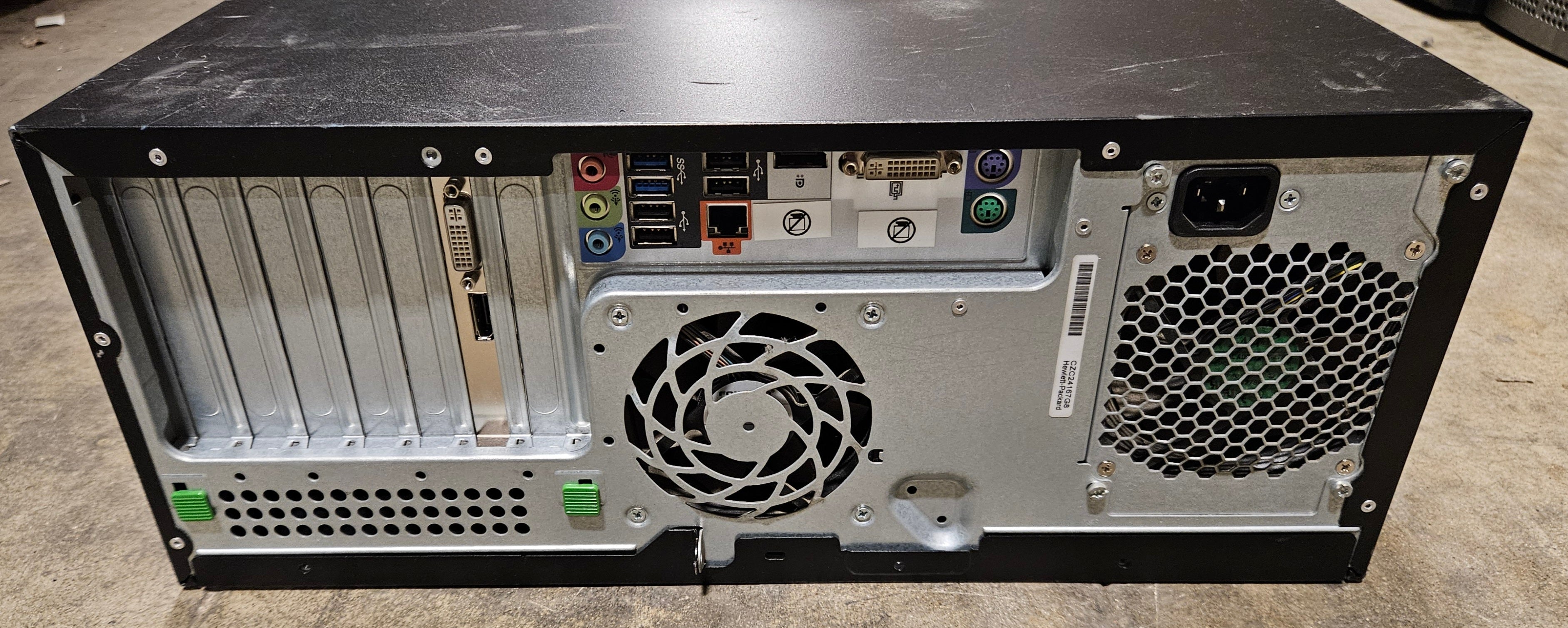 HP Z220 CMT 4GB RAM Xeon E3-1240 3.4GHz NO HDD NO OS Dual DVI Nvidia Quadro FX WinXP Pro COA ( WM481ET#ABU ) USED
