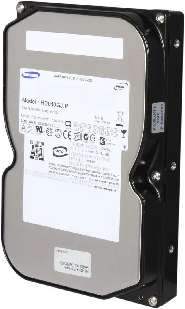 Samsung HP 40GB SATA 7200rpm 3.5in HDD ( HD040GJ/P 365555-001 409681-001 ) REF