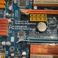GigaByte AMD Quad Core AMD Phenom X4 8GB RAM Motherboard ( GA-MA790GP-DS4H ) USED