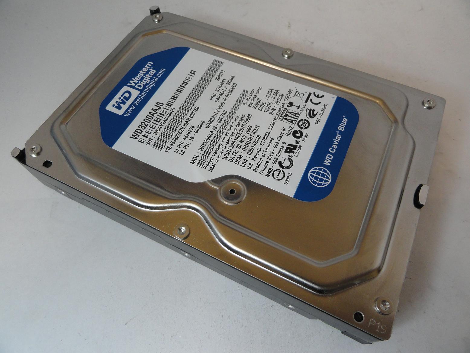 WD3200AAJS - Western Digital / Lenovo 320GB SATA 7200rpm 3.5in HDD - Refurbished