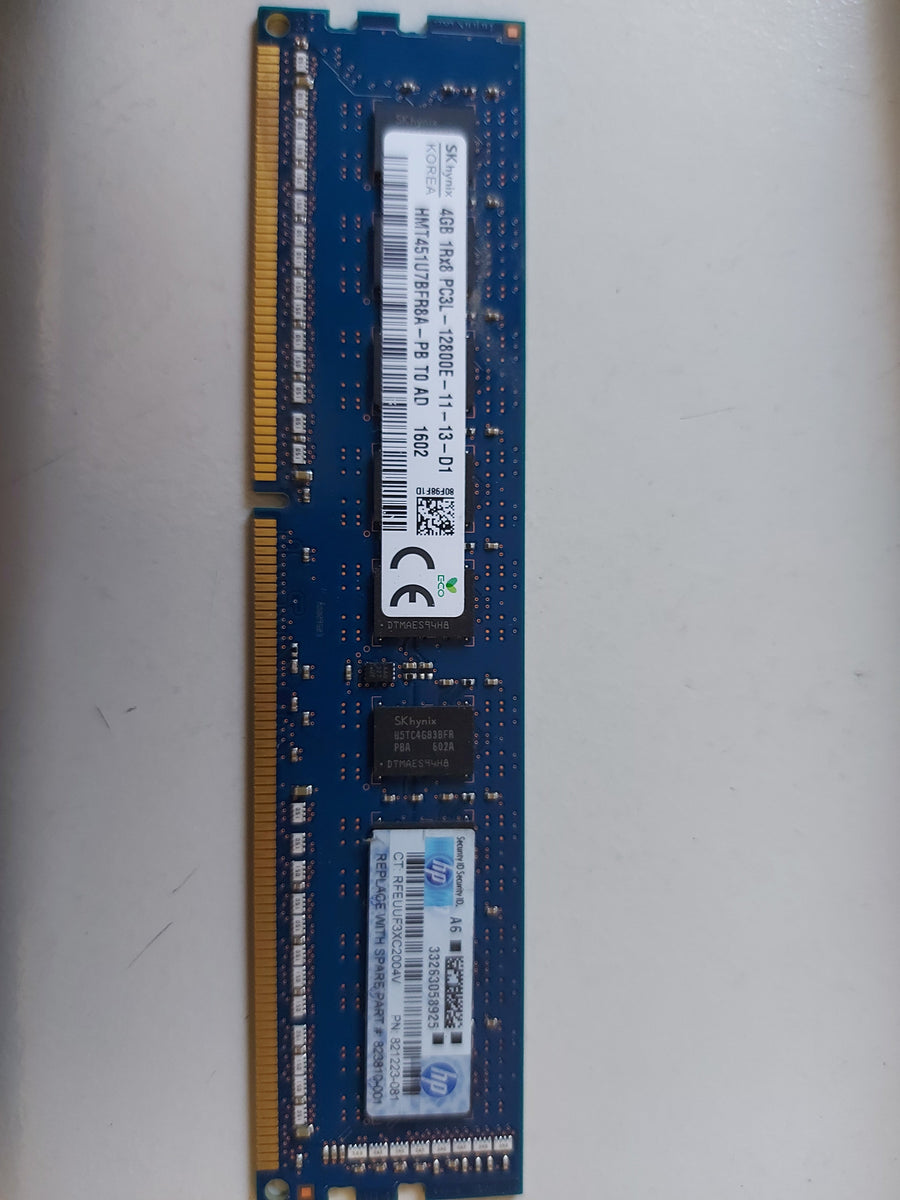 Hynix HP 4GB DDR3-1600MHz PC3-12800 CL11 ECC SDRAM DIMM ( HMT451U7BFR8A-PB 821223-081 ) REF