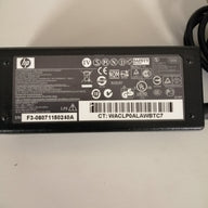 HP AC ADAPTER PPP009H 240 V IN 18.5 V OUT ( P/N 463552-002 USED)